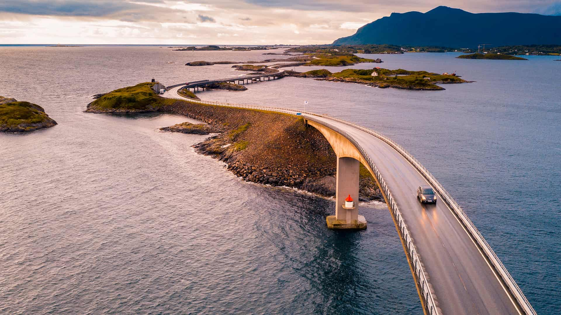 Atlantic Ocean Road at sunset, Norway